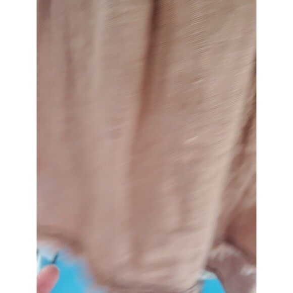 Zara Linen Top Medium Off Shoulder Distressed Boho Grundge Crop Flowy Rose - Picture 11 of 12